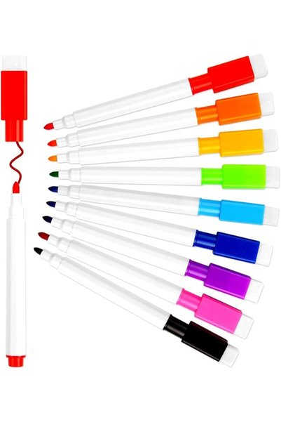 Bukela Whiteboard Pens, Whiteboard Markers, 9 Pieces Pens and Eraser set, Fin...