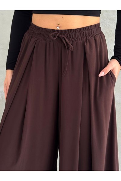 winmoda Ekstra Bol Pantolon / Günlük Şık Dökümlü Salaş Pantolon / Etek Pantolon