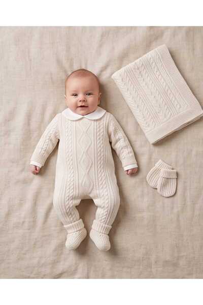 Nipperland 100% Cotton Unisex Diamond Patterned 6-Piece Baby Set 0-3 Months