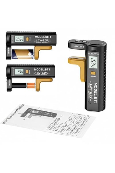 EXCEFORE Acci-For Universal Battery Tester and Voltage Checker with Lcd Displ...