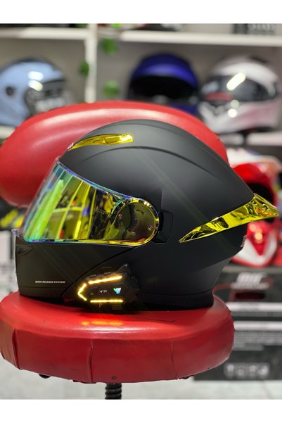 FAZER Çene açılır interkomlu motosiklet kaskı full özellik