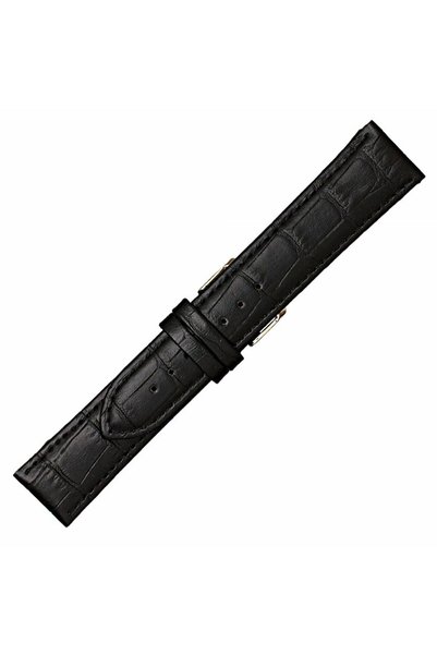 KOSTELO Δερμάτινο λουράκι σε μαύρο χρώμα 0501 22mm