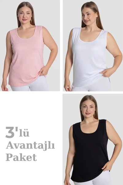 Armoris Special Series Women's Cotton Plus Size Thick Strap Undershirt 3-Pack...
