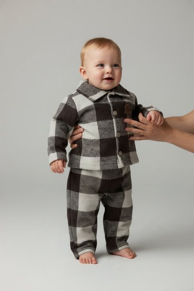 BİANCOFİGLİO Oduncu Shirted Baby Set