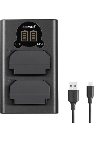 NEEWER مجموعة شاحن بطارية الكاميرا لـ NP-FW50 متوافق مع سوني ZV-E10