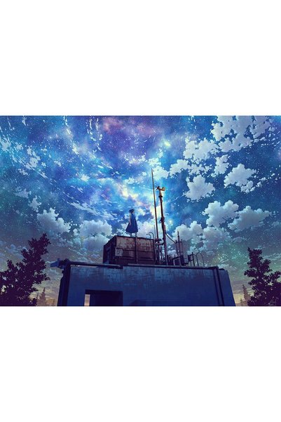 OEM Poster Fata Anime Privind Galaxia 4k, 61x90 cm, poster13789