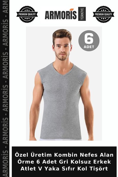 Armoris Special Production Combination Breathable Knitted 6-Piece Gray Sleeve...