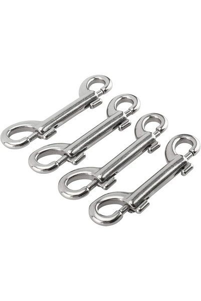 GENERAL Yaegoo 4 Pack 316 Stainless Steel Double Ended Bolt Snap Hook, 3-1/2 ...