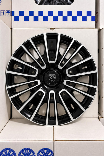 Gülcan Auto Peugeot Bipper Boxer Expert Expert Traveller J9 Pars Partner RCZ Rifter 14 İnç Uyumlu Jant Kapağı 4'lü Set Logo Hediyeli a005