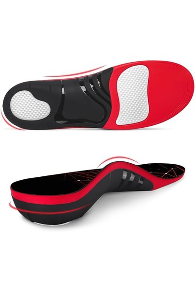 SYOSI Plantar Fasciitis Insoles, High Arch Support Inserts for Men & Women, H...