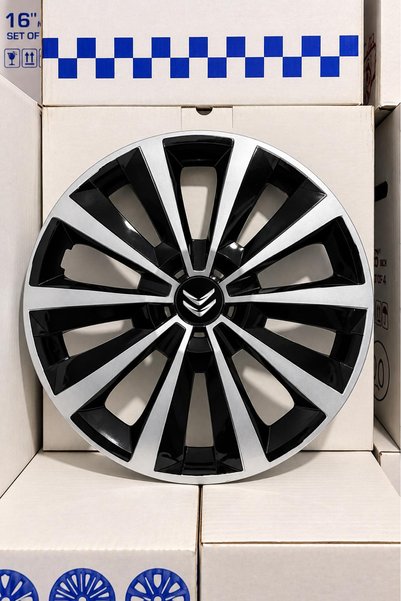 Gülcan Auto Citroen Berlingo C15 C-Elysée e-C3 Nemo 15 İnç Uyumlu Jant Kapağı 4'lü Set Logo Hediyeli a018