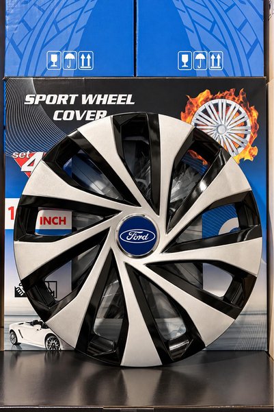 Gülcan Auto Ford Fiesta 14 İnç Uyumlu Jant Kapağı 4'lü Set Logo Hediyeli a011