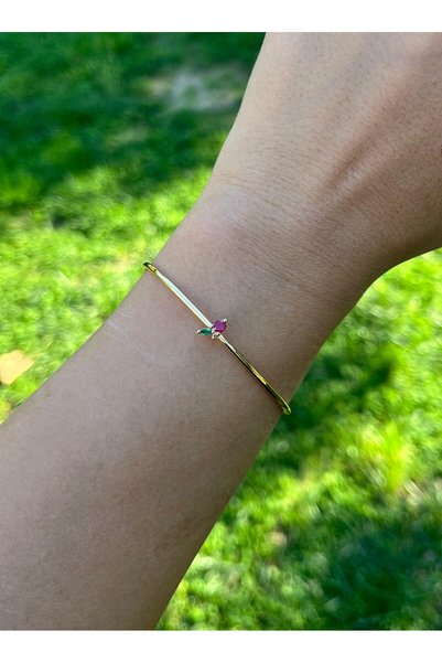 nunu takı Cherry Charm Delicate Gold Cuff