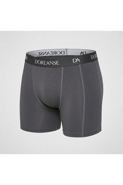 Doreanse Men's Modal Large Size Pouched Regular Leg Boxer 1780P - Anthracite