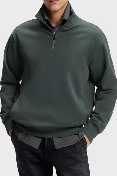 BOSS Pamuklu Dik Yaka Fermuarlı Sweat Erkek SWEAT 50569548 377