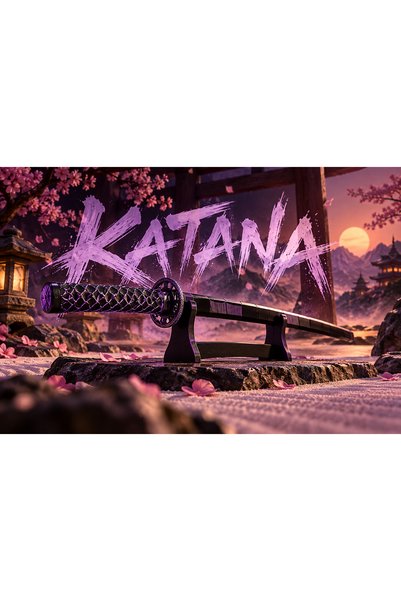 Octo Studio Katlanabilir Oyuncak Katana Mavi Siyah 3D Kılıç Figürü Cosplay Oy...