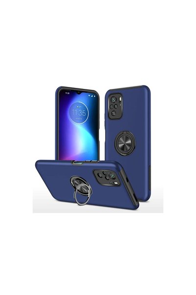 kumkumticaret Xiaomi Poco F3 Case Elite Ring Cover - Navy Blue