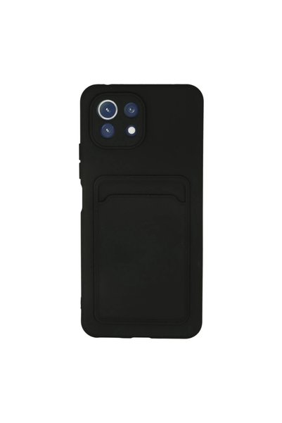 kumkumticaret Xiaomi Mi 11 Case Kelvin Silicone with Business Card - Black