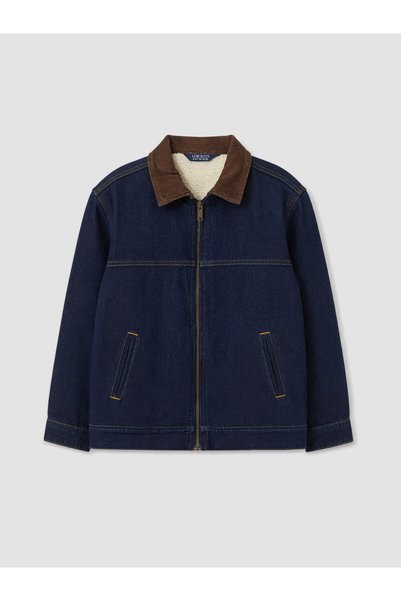 LC Waikiki Velvet Collar Boy's Jean Coat