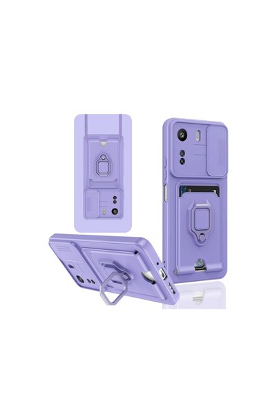 kumkumticaret Xiaomi Redmi 13C Case Zuma with Business Card and Ring Silicone...