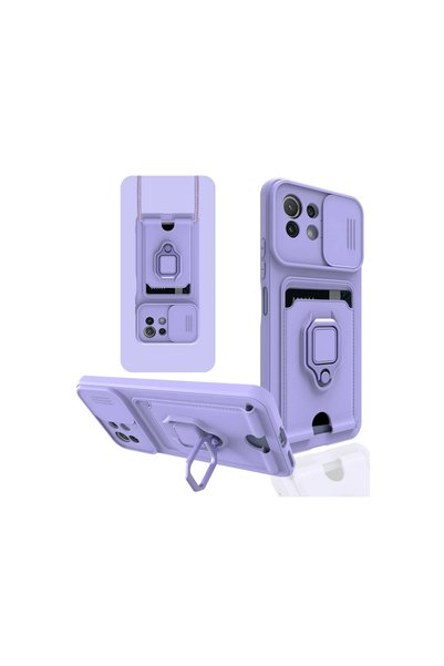 kumkumticaret Xiaomi Mi 11 Lite Case Zuma with Business Card and Ring Silicon...