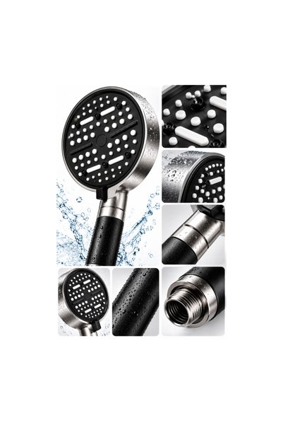 kumkumticaret Large Panel Shower Head with 6 Different Water Modes and Filter...