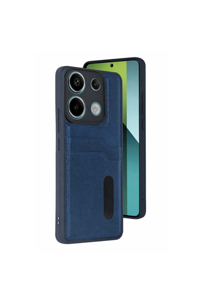 kumkumticaret Xiaomi Redmi 15C 4g Leather Case with Sara Business Card - Navy...