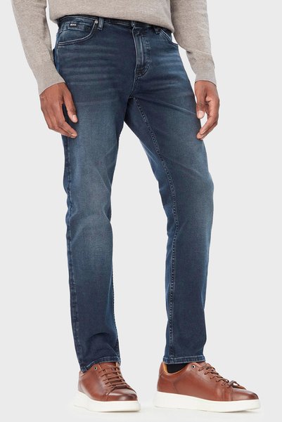 BOSS Pamuklu Slim Fit Düz Paça Jeans Erkek KOT PANTOLON 50568841 411