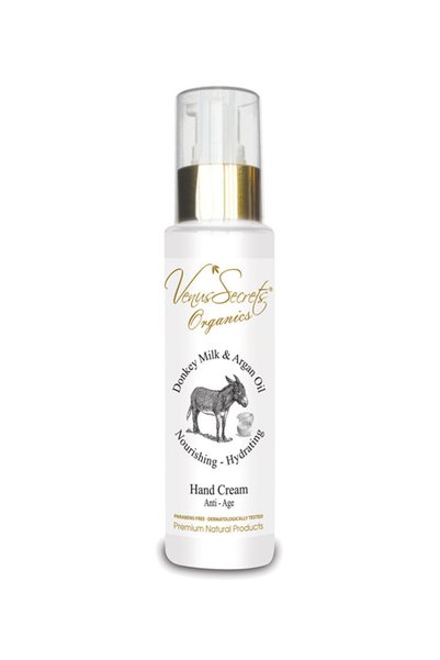 Venus Secrets Organics Αντιγηραντική κρέμα χεριών με γάλα γαϊδούρας, βιολογικ...