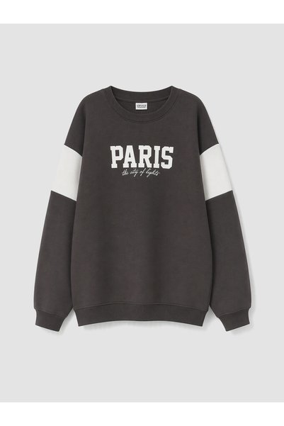 LC Waikiki Paris Printed Boys' Thick Sweatshirt