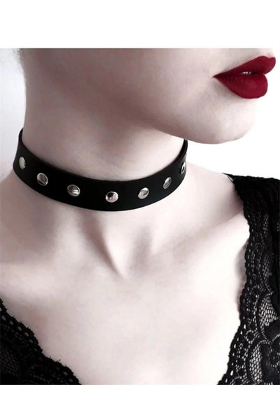 Şeker Portakalım Leather Metal Neck Collar Tg275391