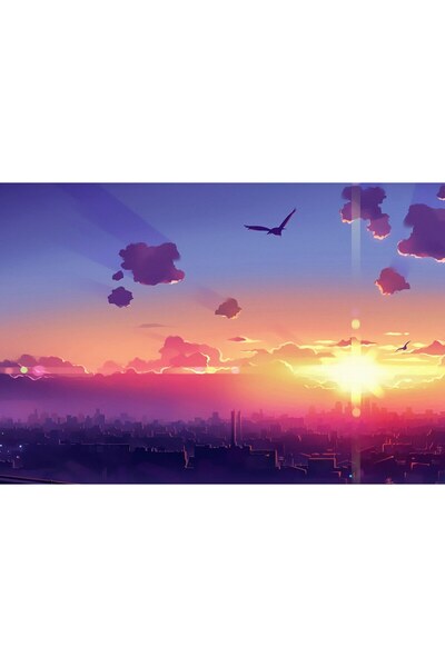 OEM Poster Anime Nori Păsări în Zbor 4k, 61x90 cm, poster16705