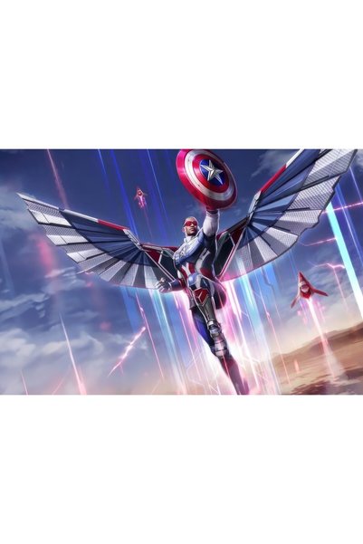 OEM Αφίσα Marvel Super War Falcon Ο Νέος Captain America 4k, 61x90 εκ., poste...