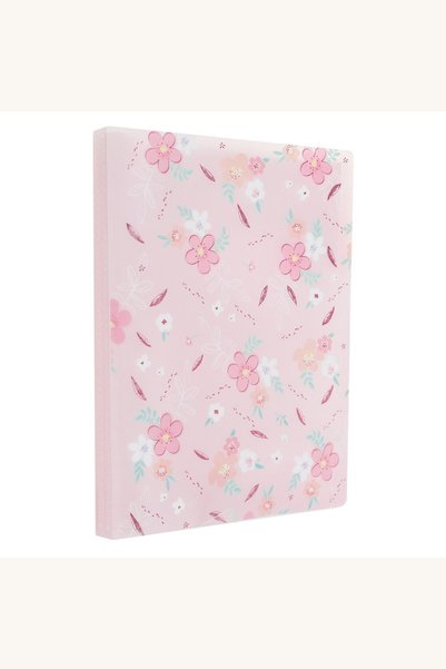 Comerivo Dosar 40 folii A4 cu coperta roz floral si glitter