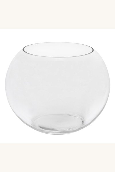 Comerivo Vaza sticla transparenta rotunda - decor versatil 20x15.7cm
