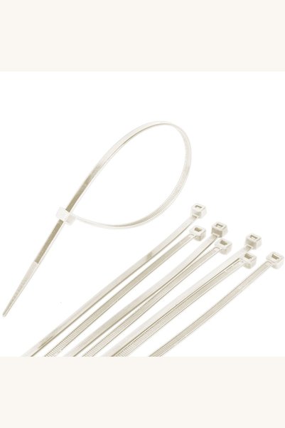 Comerivo 60 Coliere de Plastic pentru Organizarea Cablurilor, Albe, 20cm