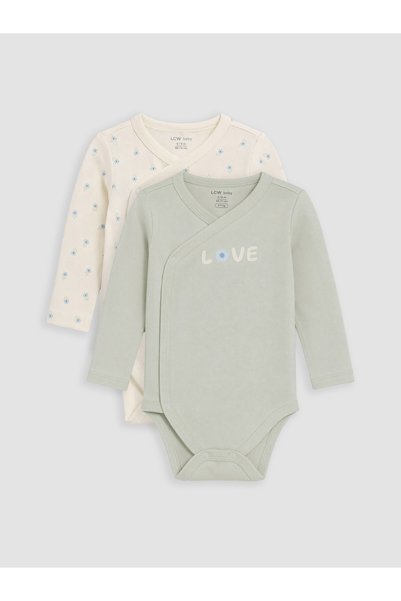 LC Waikiki Nevavm Farkıyla Lcw Baby Ecru Double-Breasted Collar Printed Baby ...