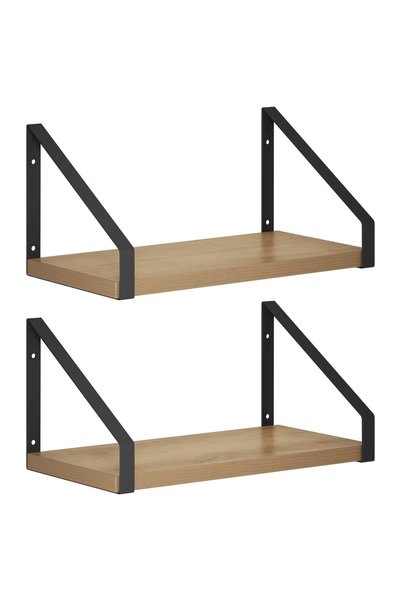 vidaxl Șemele de perete 2 buc. Stejar Artizanal 30 x 16 x 15,5 cm