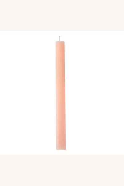 Comerivo Lumanare decorativa cu aroma de piersica, dungi somon, 23cm pentru s...