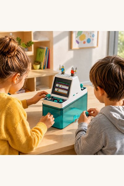 Comerivo Joc retro arcade cu 268 titluri si ecran dublu pentru doua persoane