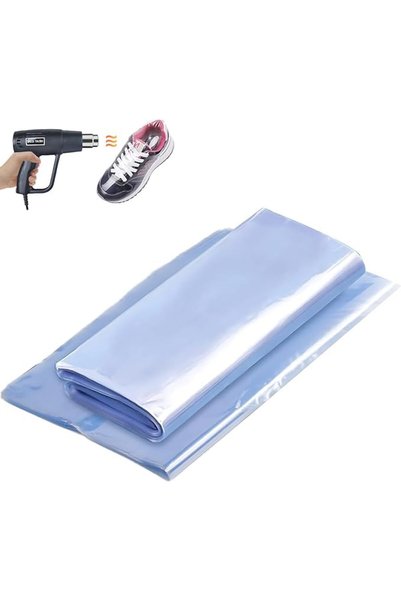 Azulmart Store ١٠٠ كيس تغليف انكماشي، شفاف وخالٍ من الروائح مصنوع من PVC، قاب...