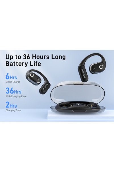 Bluejw سماعات أذن لاسلكية Sansui W26 OWS مع خاصية إلغاء الضوضاء وتقنية البلوت...