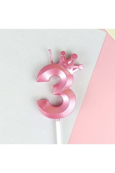 Arabest Crown Birthday Candles, Metallic Number Candles with Holders, Glitter...