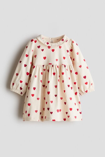 H&M Pamuklu ve Baskılı Elbise