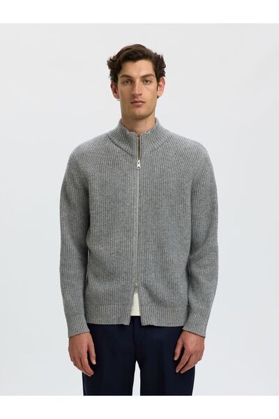 SELECTED Strickjacke Reißverschluss