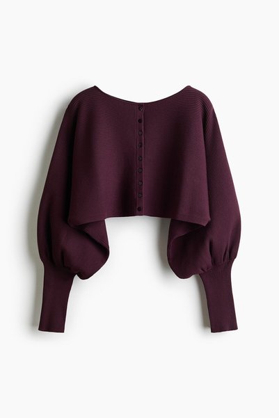 H&M Pelerin Kollu Kısa Hırka