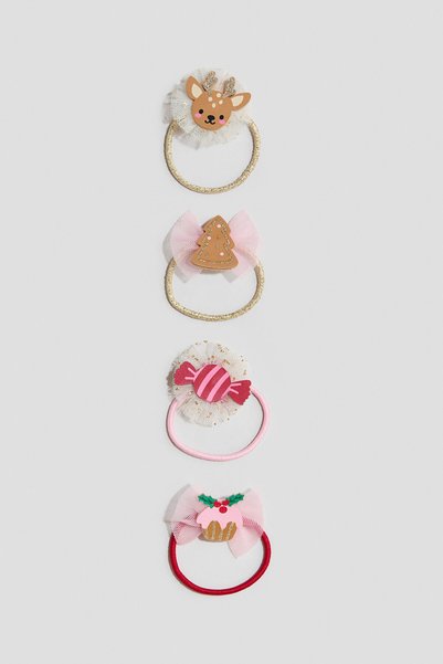 H&M 4'lü Aplikeli Saç Lastiği