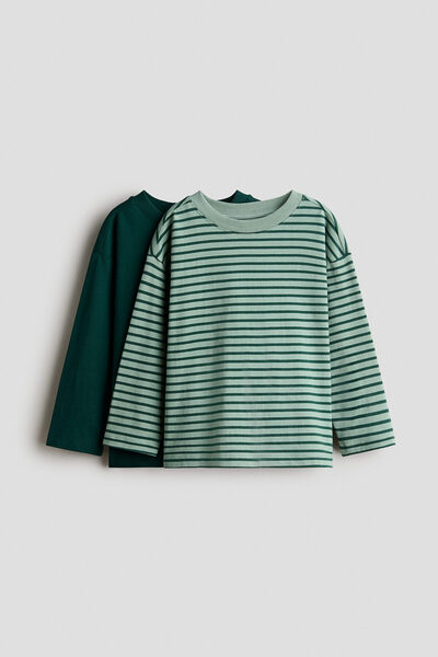 H&M 2'li Pamuklu ve Uzun Kollu Tişört