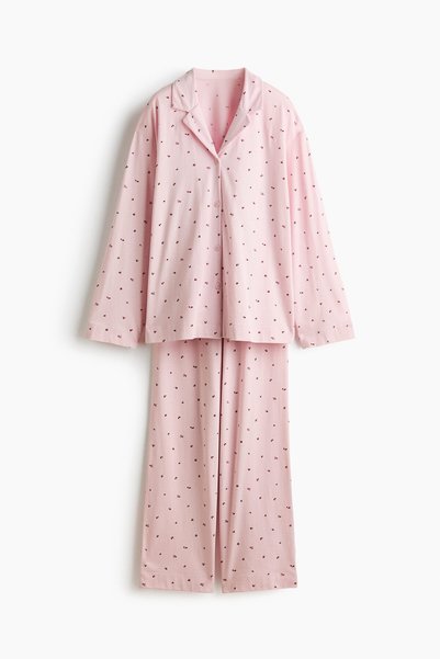H&M Pamuklu Jarse Pijama Takımı