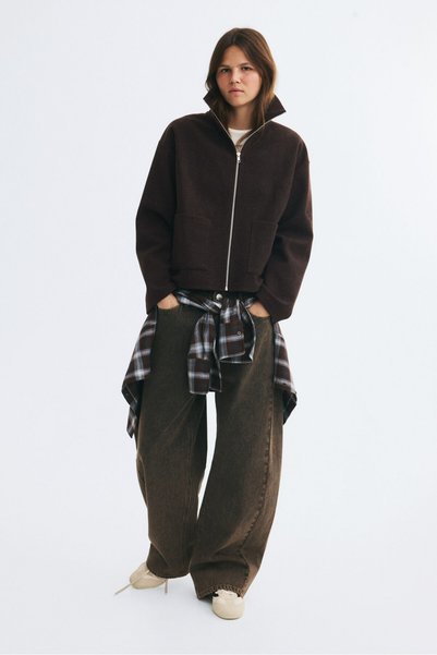 H&M Fermuarlı Sweatshirt